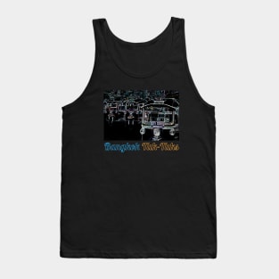 Bangkok Tuk Tuks At Night - Abstract Illustration Tank Top